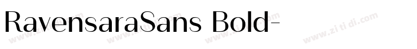 RavensaraSans Bold字体转换